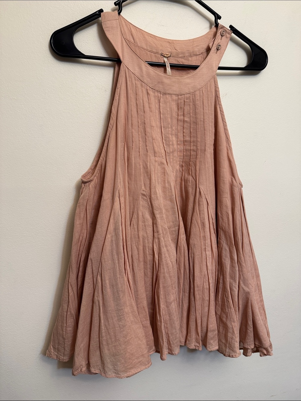 Free people Sleeveless Pink Halter Swing Top - Women's